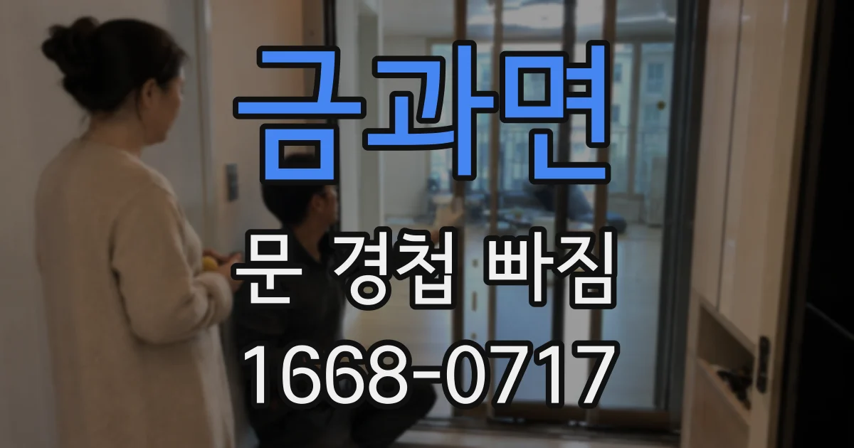 금과면 문 경첩 빠짐