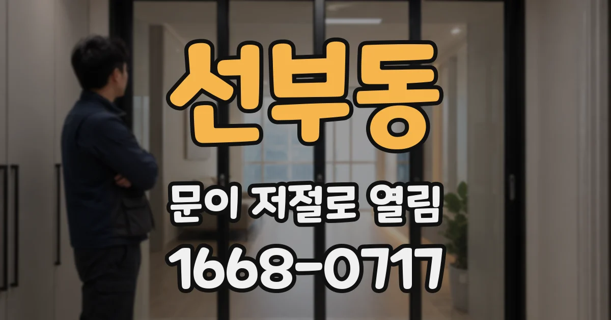 선부동 문이 저절로 열림