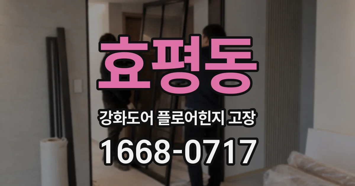 효평동 강화도어 플로어힌지 고장