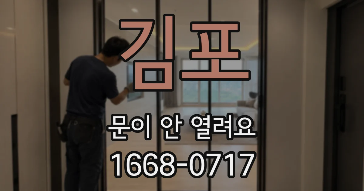 김포 문이 안 열려요