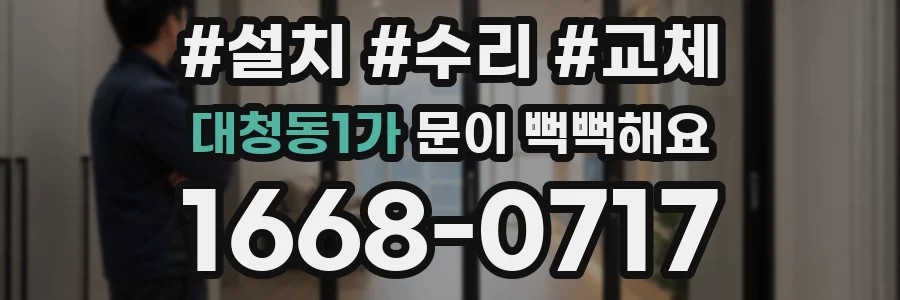 대청동1가 문이 뻑뻑해요