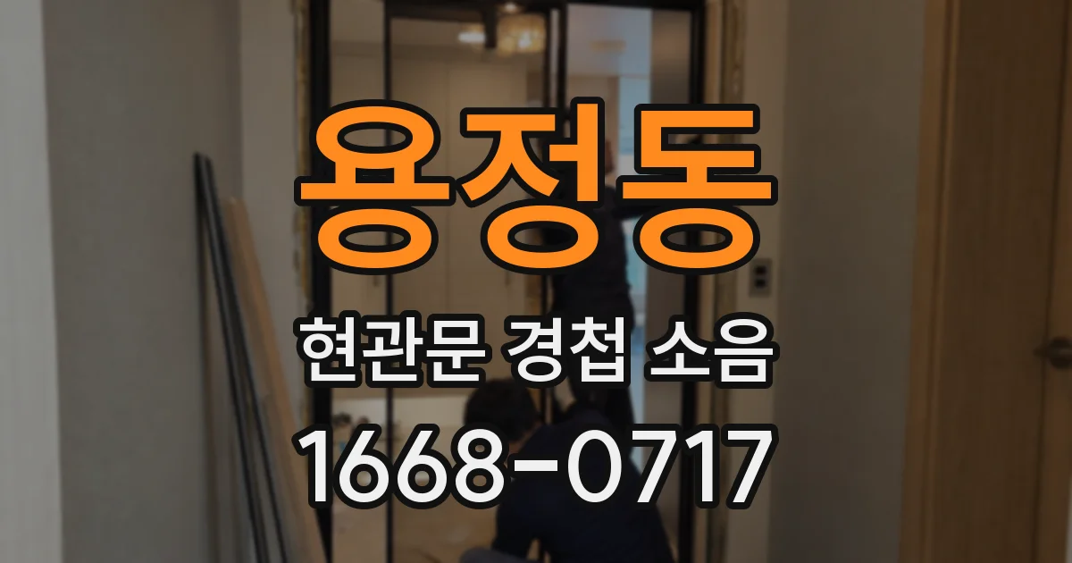 용정동 현관문 경첩 소음