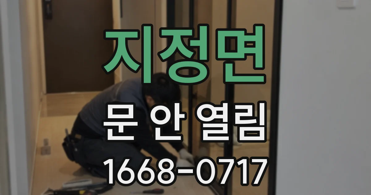 지정면 문 안 열림