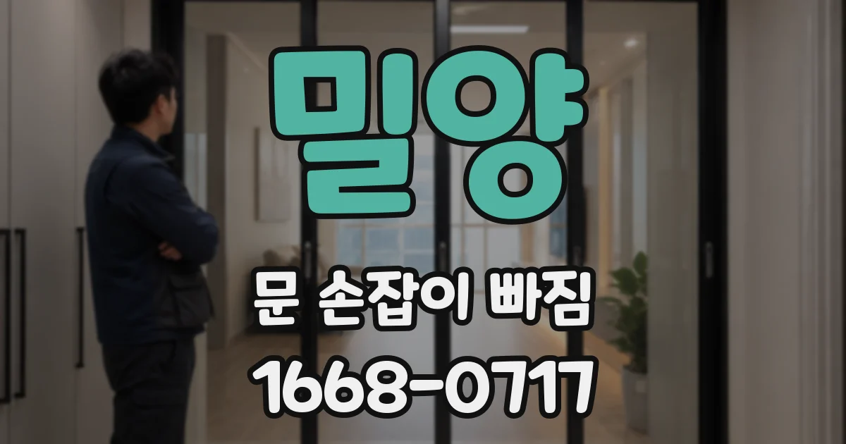 밀양 문 손잡이 빠짐