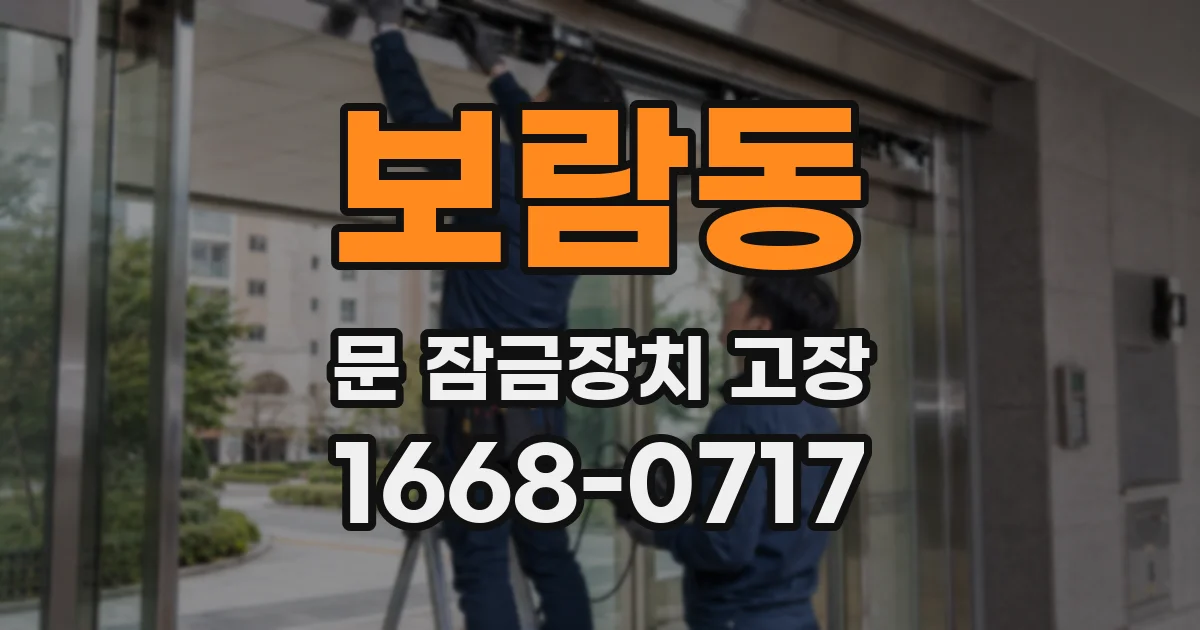 보람동 문 잠금장치 고장
