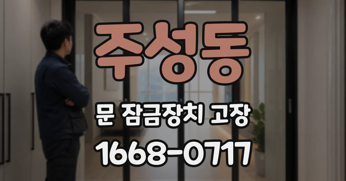 주성동 문 잠금장치 고장