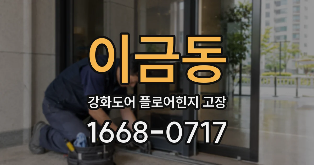이금동 강화도어 플로어힌지 고장