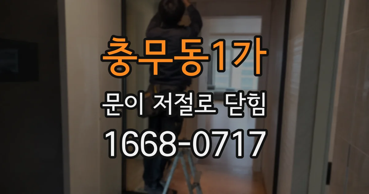 충무동1가 문이 저절로 닫힘