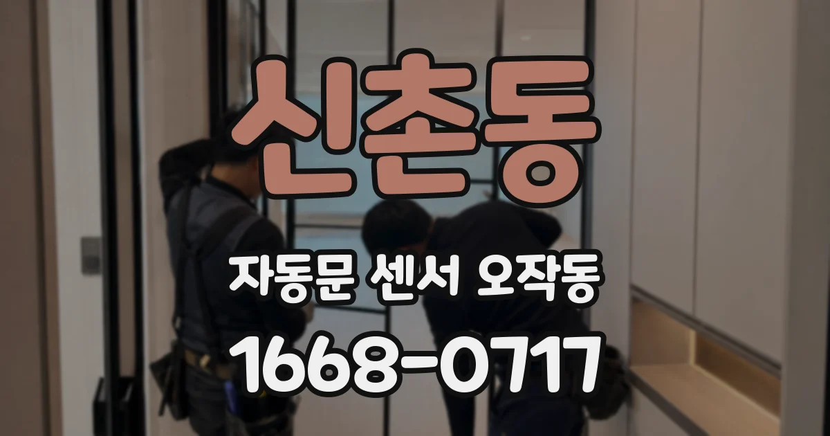 신촌동 자동문 센서 오작동