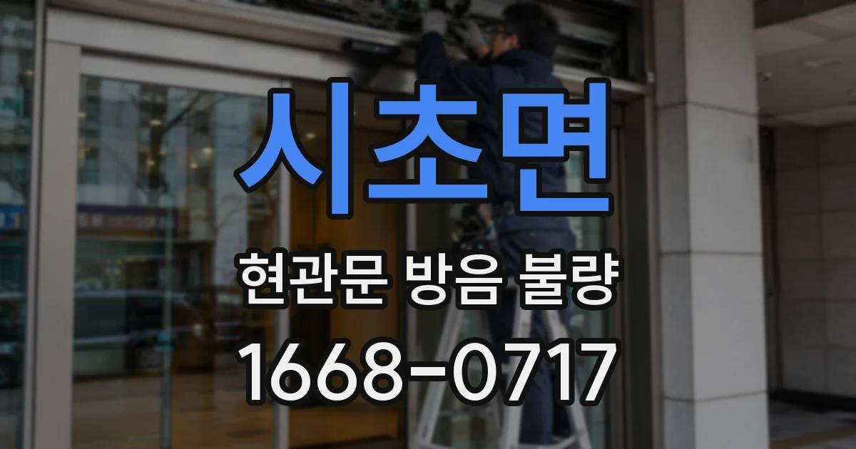 시초면 현관문 방음 불량