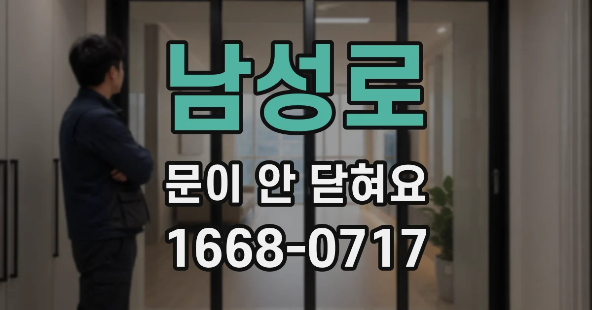 남성로 문이 안 닫혀요