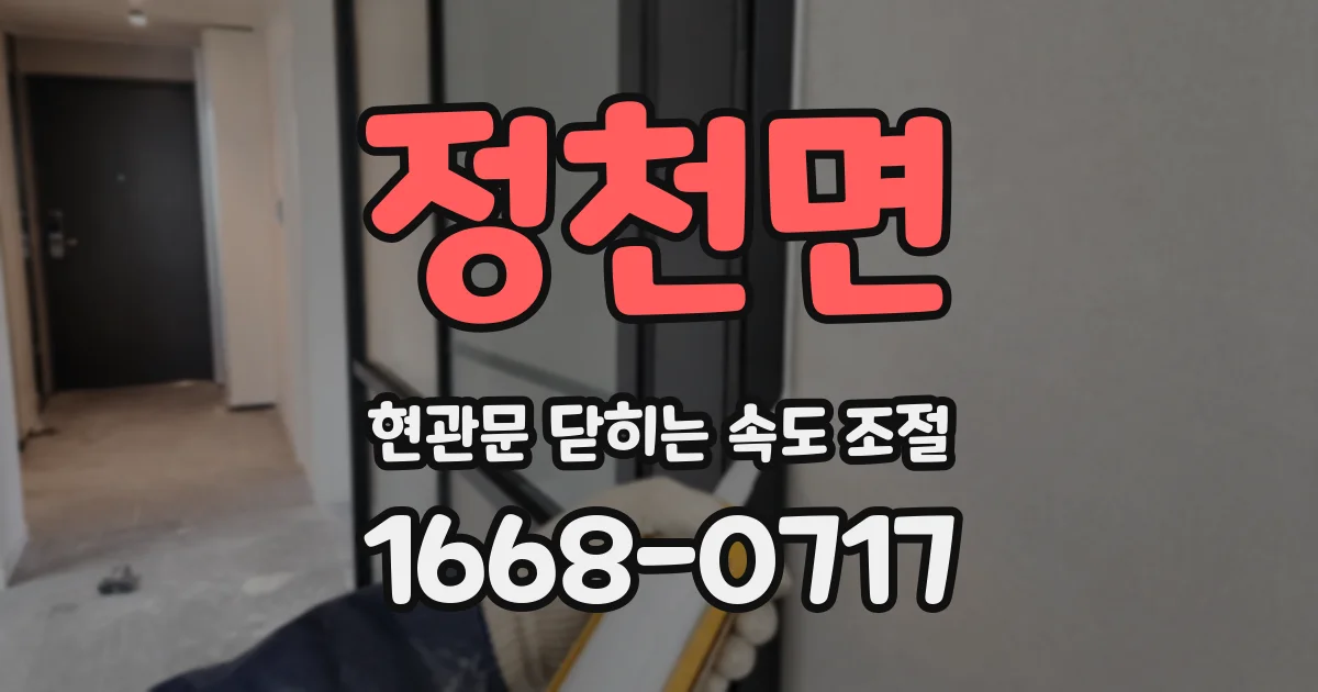 정천면 현관문 닫히는 속도 조절