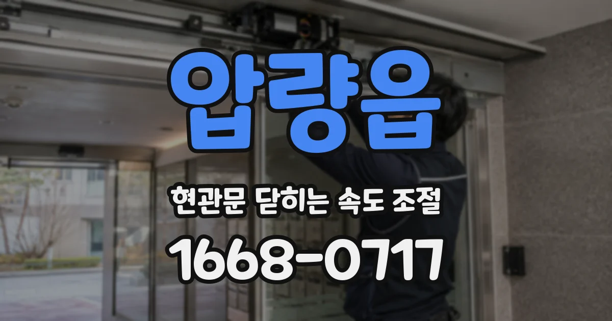 압량읍 현관문 닫히는 속도 조절