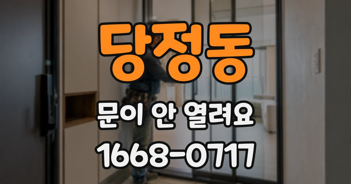 당정동 문이 안 열려요