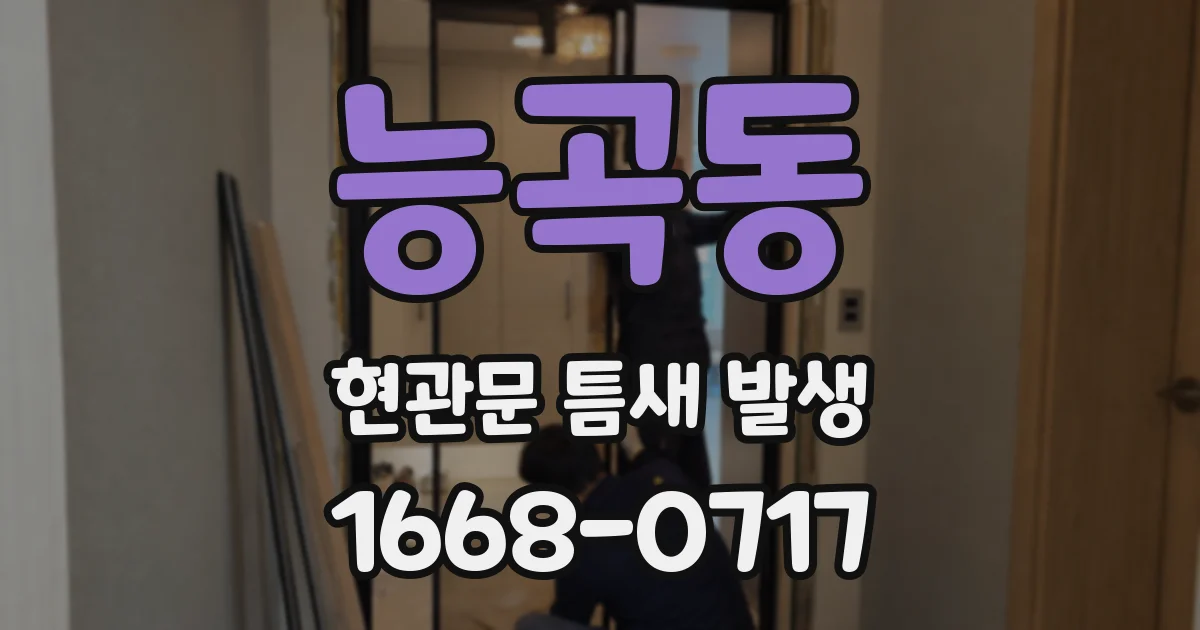 능곡동 현관문 틈새 발생