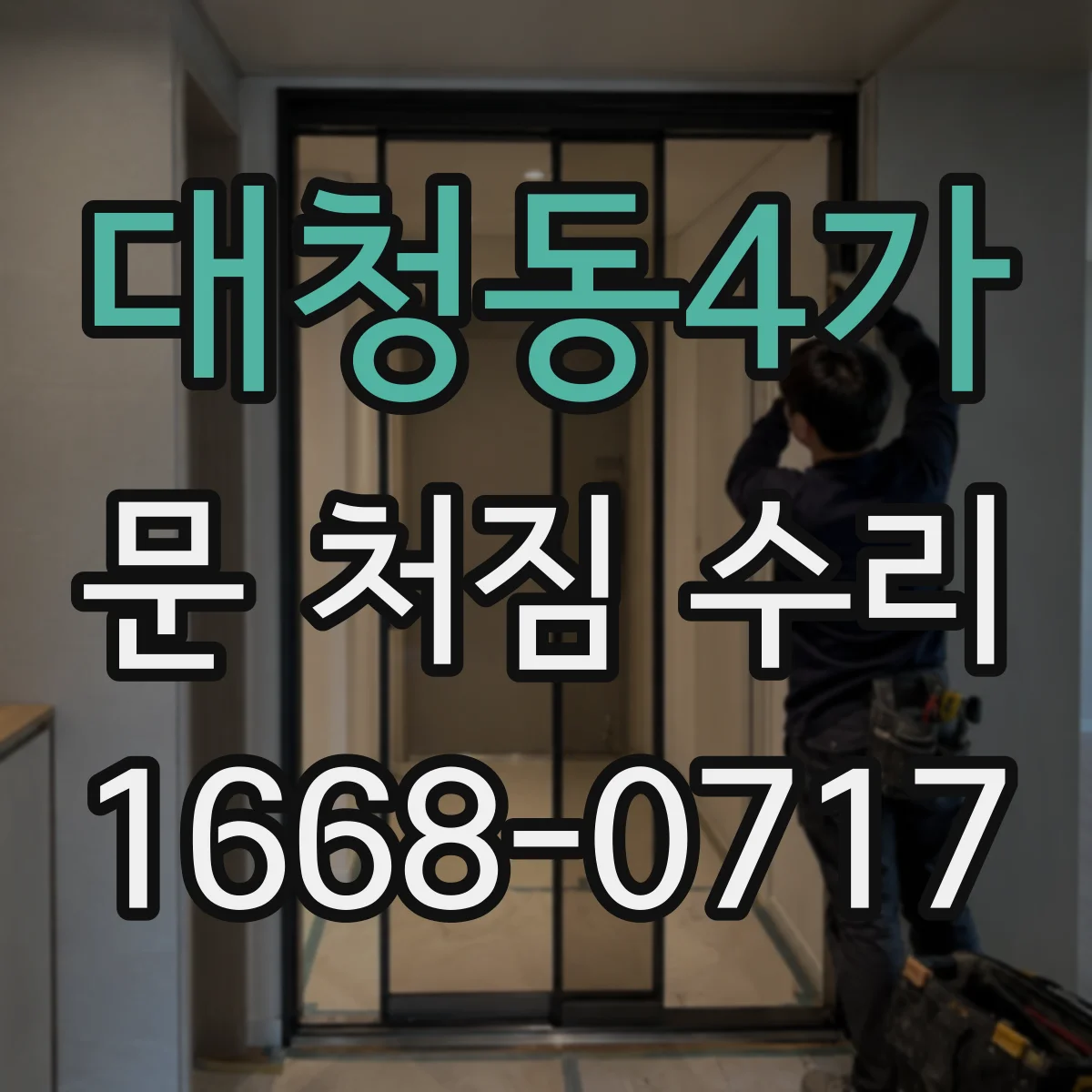 대청동4가 문 처짐 수리