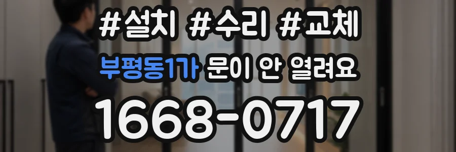 부평동1가 문이 안 열려요
