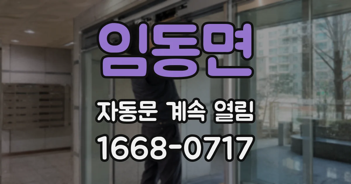 임동면 자동문 계속 열림