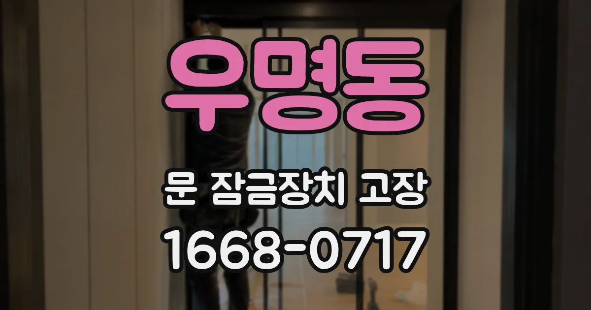 우명동 문 잠금장치 고장