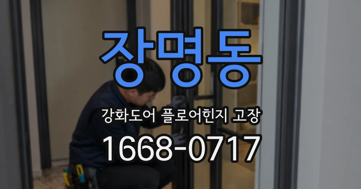 장명동 강화도어 플로어힌지 고장