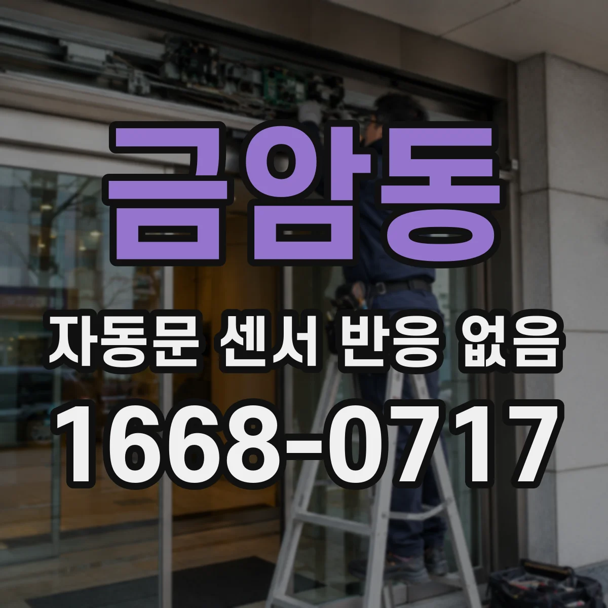 금암동 자동문 센서 반응 없음