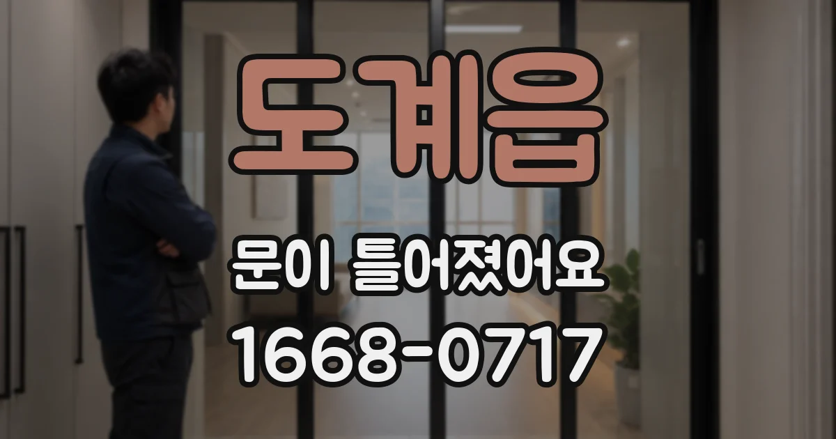 도계읍 문이 틀어졌어요
