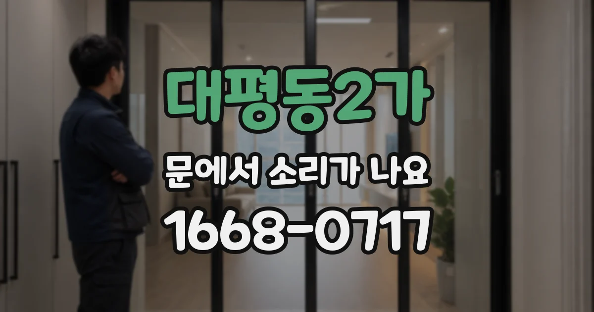 대평동2가 문에서 소리가 나요