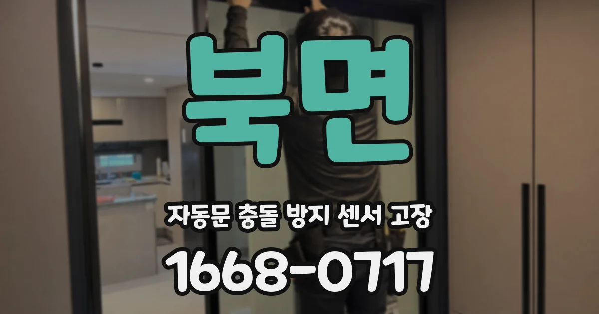 북면 자동문 충돌 방지 센서 고장