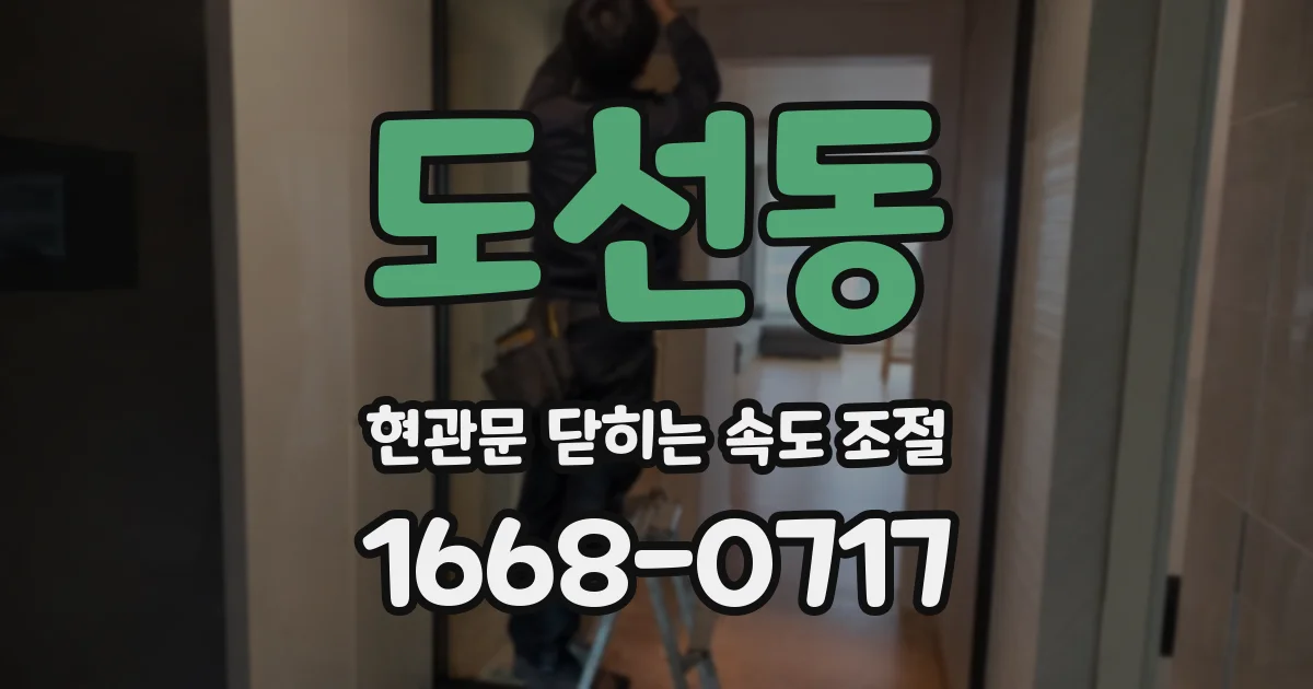 도선동 현관문 닫히는 속도 조절