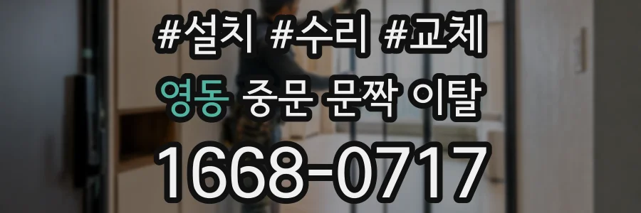 영동 중문 문짝 이탈