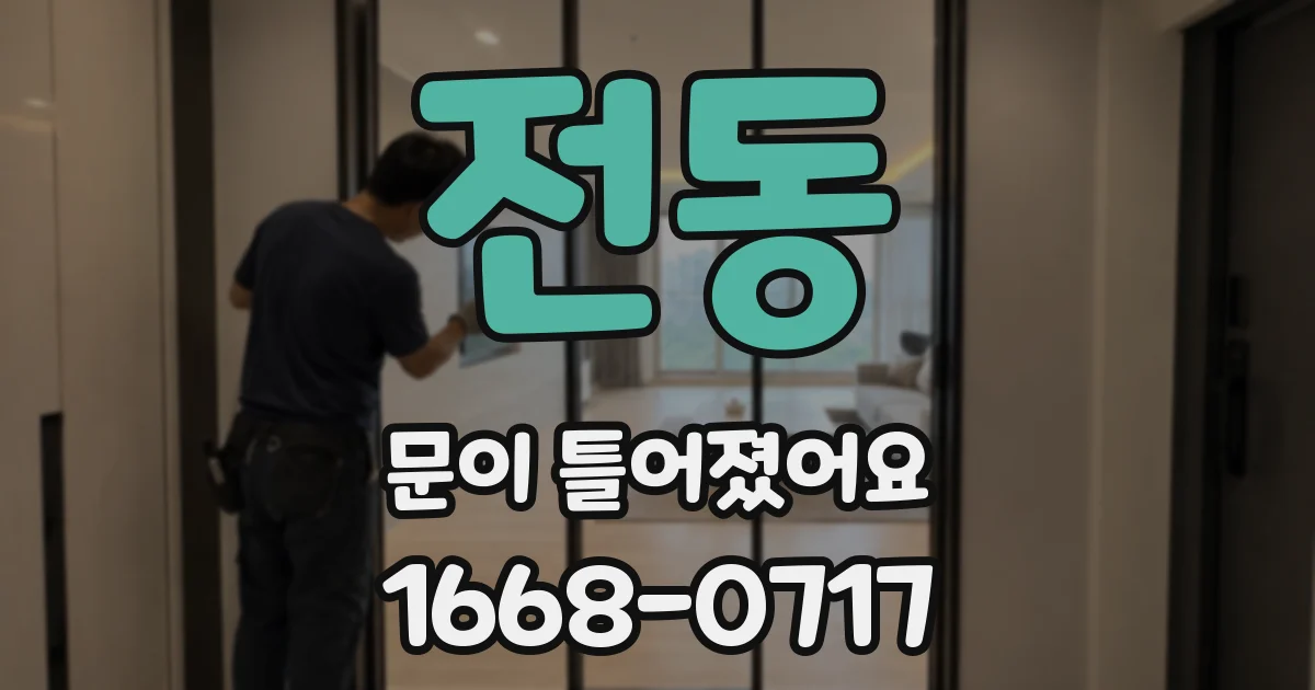 전동 문이 틀어졌어요