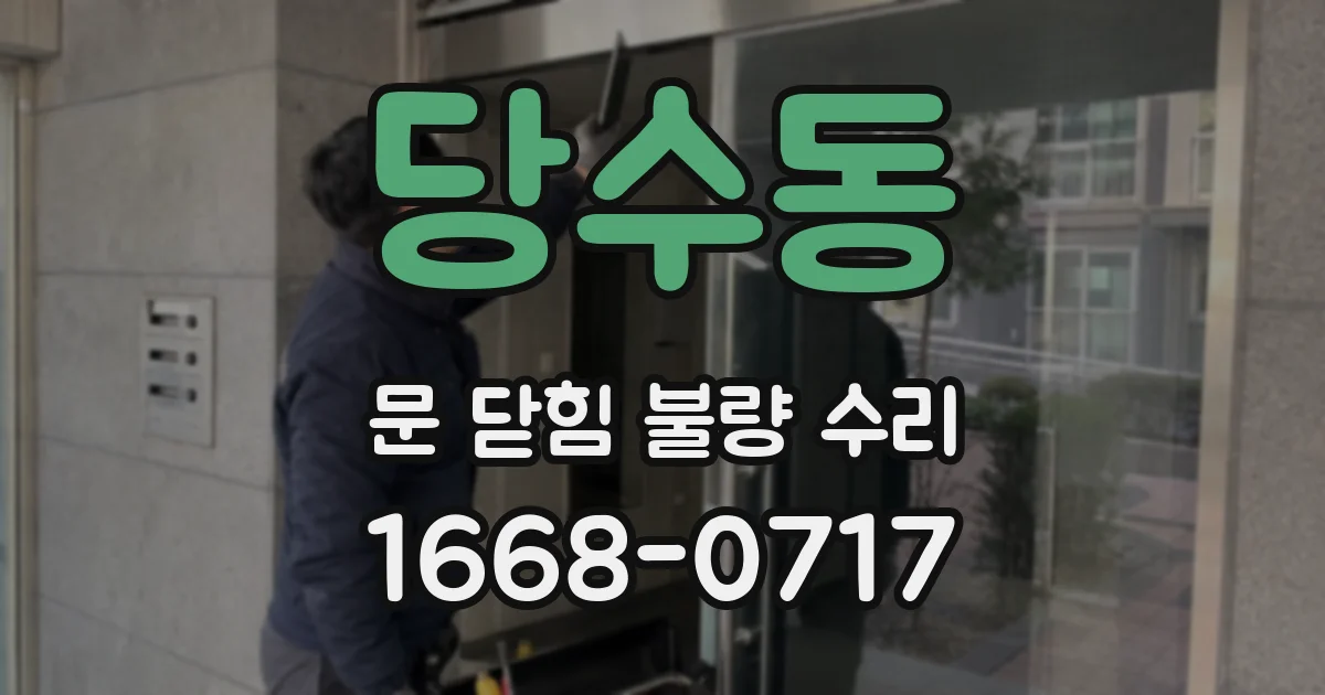 당수동 문 닫힘 불량 수리