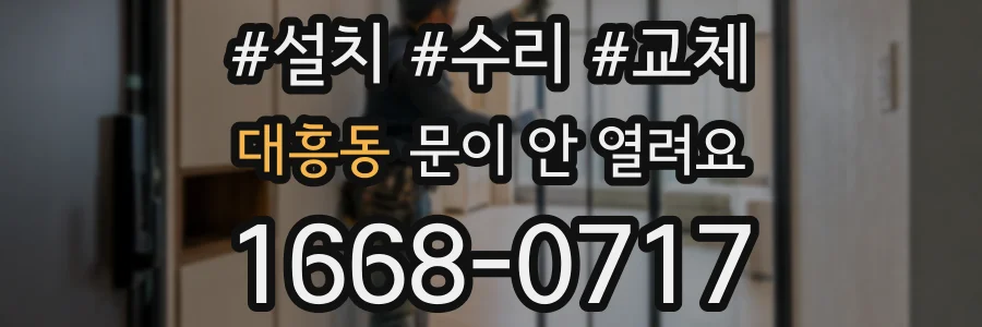 대흥동 문이 안 열려요
