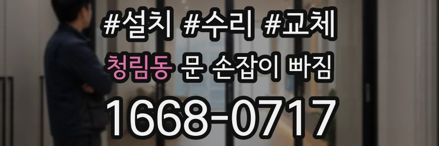 청림동 문 손잡이 빠짐