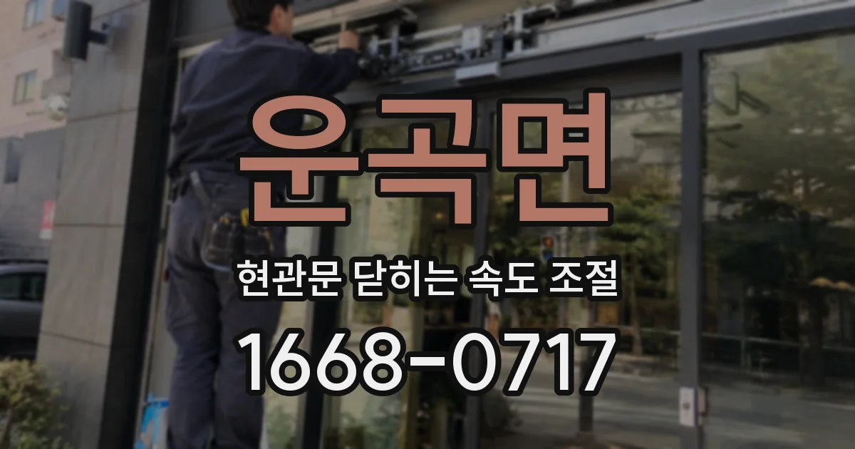 운곡면 현관문 닫히는 속도 조절
