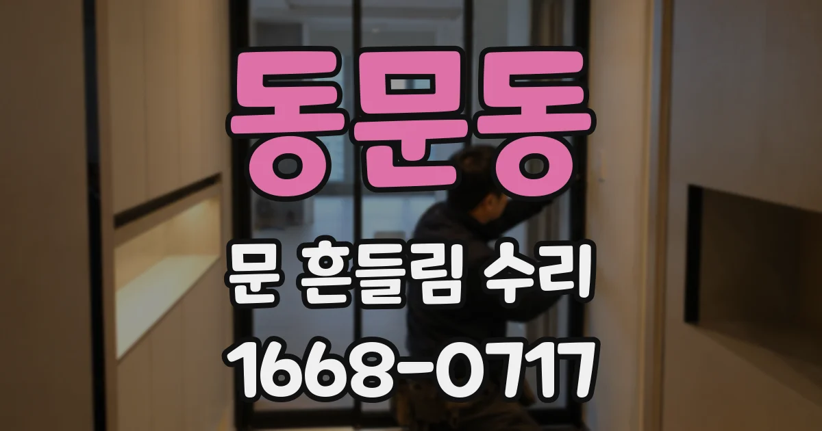 동문동 문 흔들림 수리