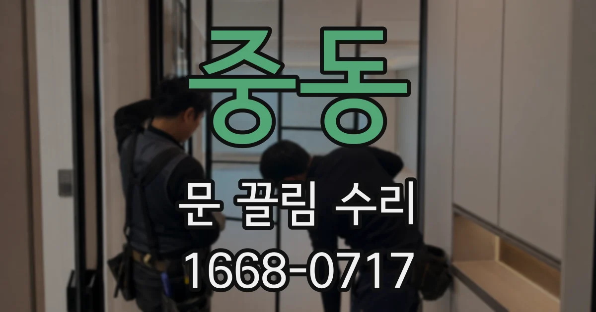 중동 문 끌림 수리