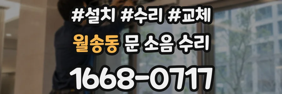 월송동 문 소음 수리