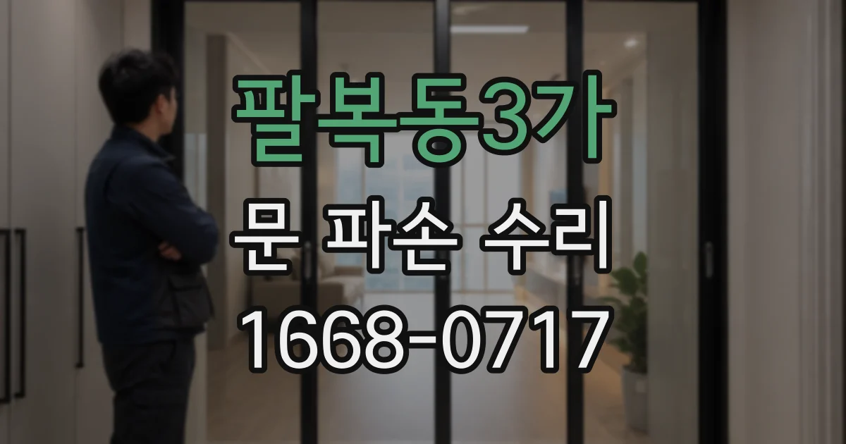 팔복동3가 문 파손 수리