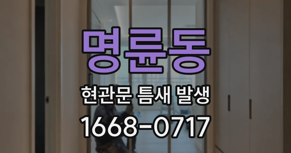 명륜동 현관문 틈새 발생