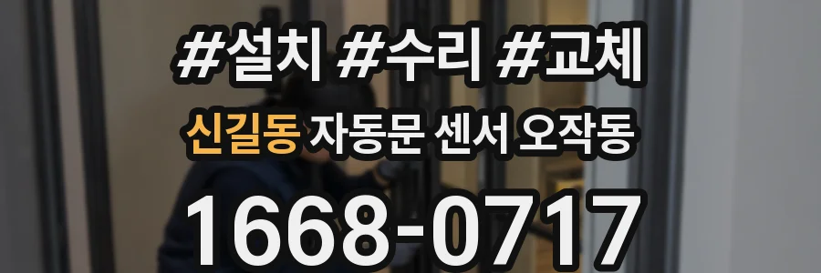 신길동 자동문 센서 오작동
