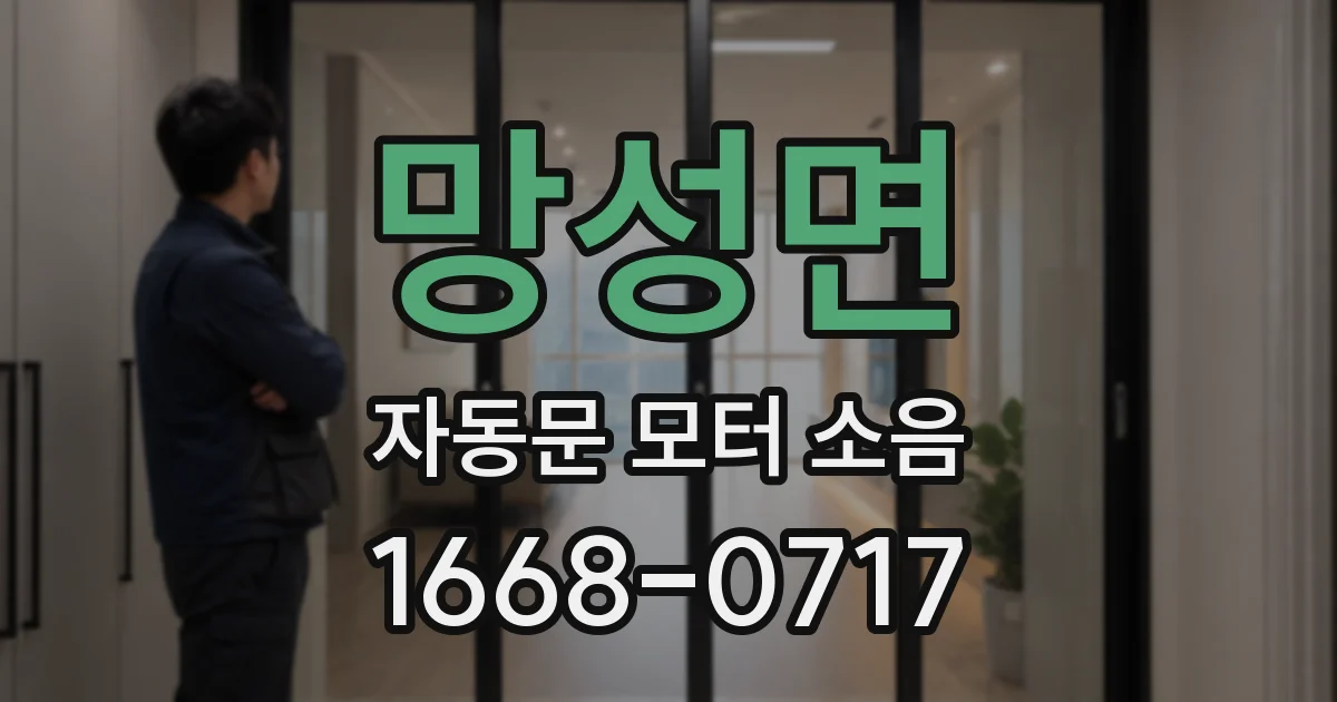 망성면 자동문 모터 소음