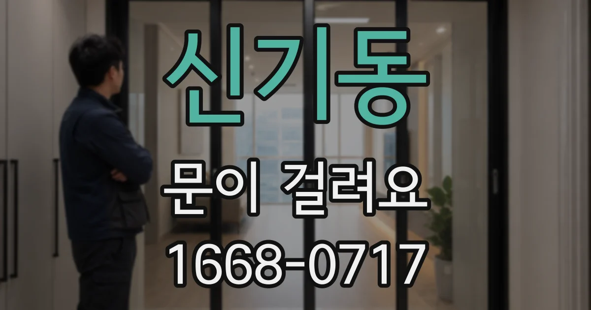 신기동 문이 걸려요