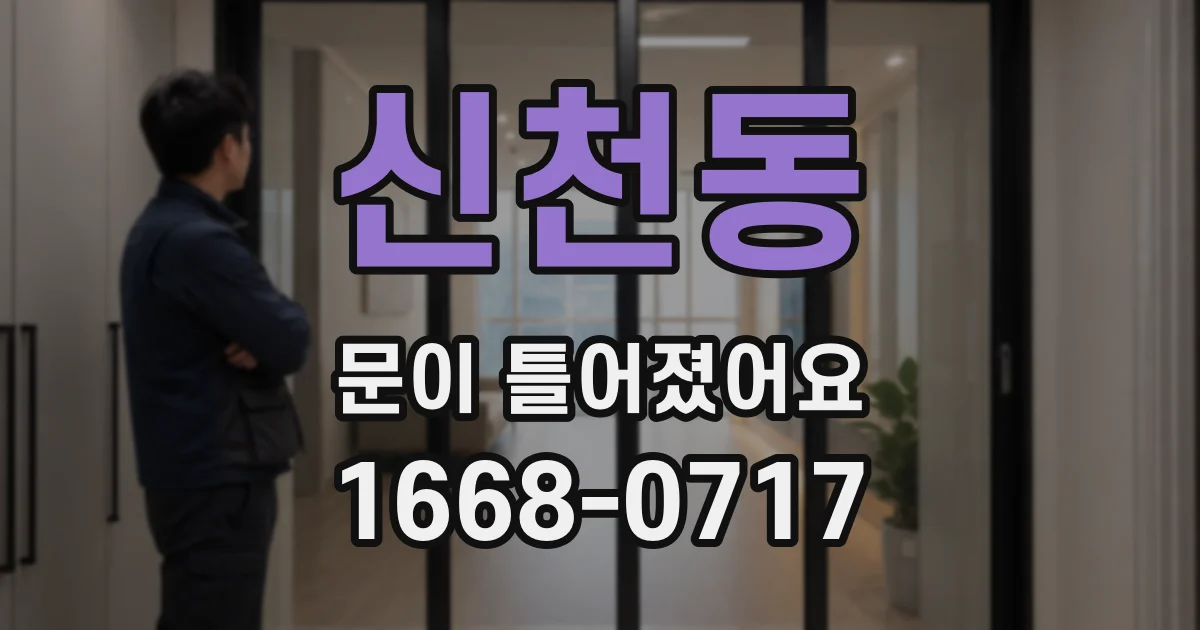 신천동 문이 틀어졌어요