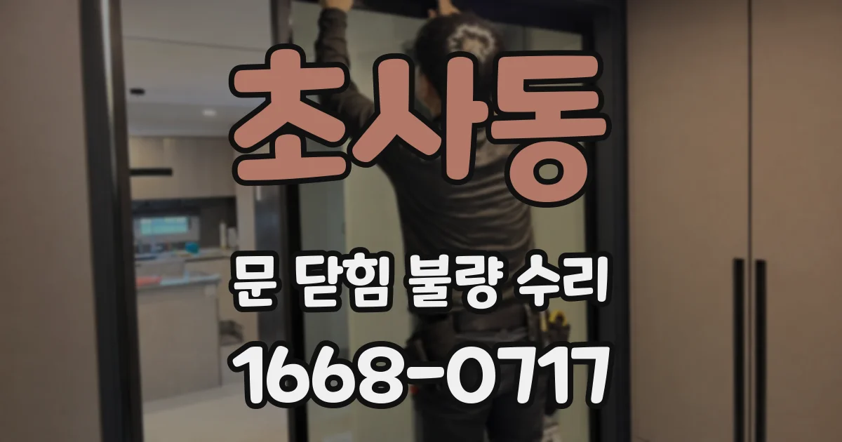 초사동 문 닫힘 불량 수리