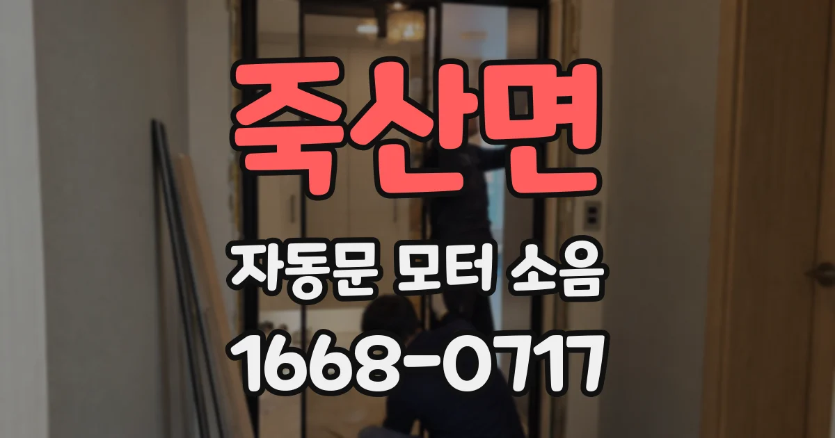 죽산면 자동문 모터 소음