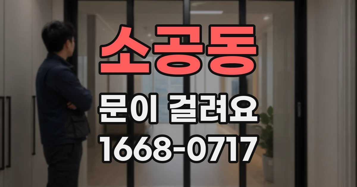 소공동 문이 걸려요