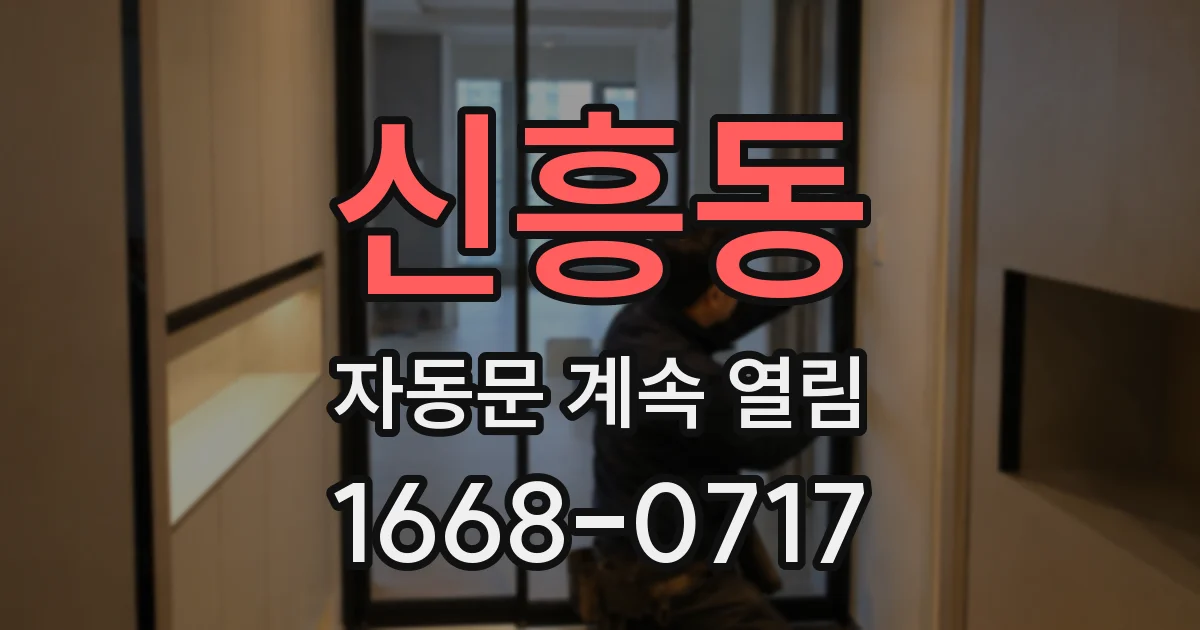 신흥동 자동문 계속 열림