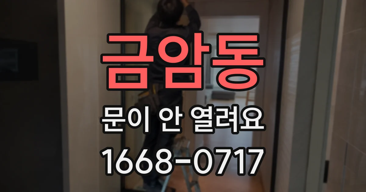 금암동 문이 안 열려요