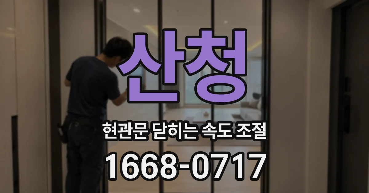 산청 현관문 닫히는 속도 조절